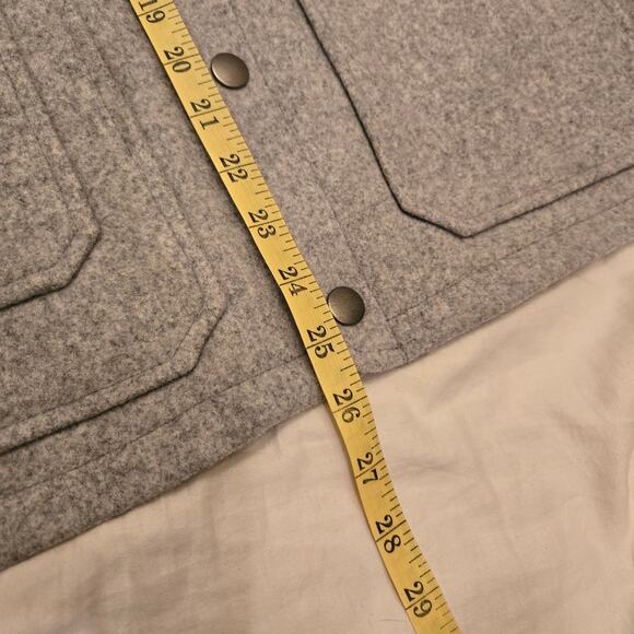 Pendleton Wool Vest Light Gray Size L Front Snap Closure Multiple Pockets - Picture 13 of 14